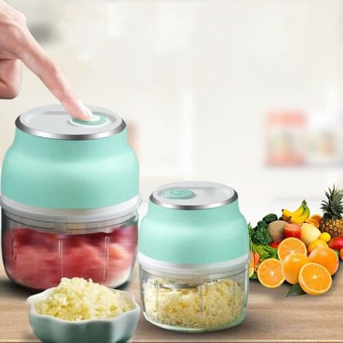Electric Food Chopper USB Rechargeable Wireless Garlic Chopper with Blade Mini Meat Grinder Tools Portable Kitchen Accessories