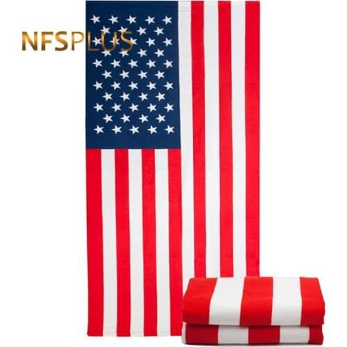 USA Flag Travel Beach Towel Microfiber 70x140cm Quick Dry Absorbent Super Soft Washcloth Swim Spa Sports Bath Towel for Adults