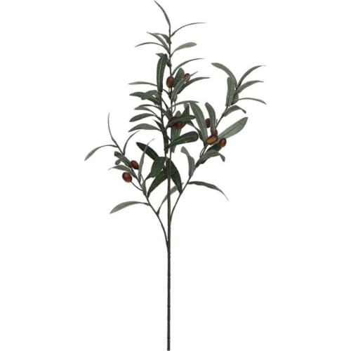 Artificial Flower Olive Branch Greenery Leaves Dried Flowers Silk European Type Full Length 77CM Single Wedding DIY Decoration