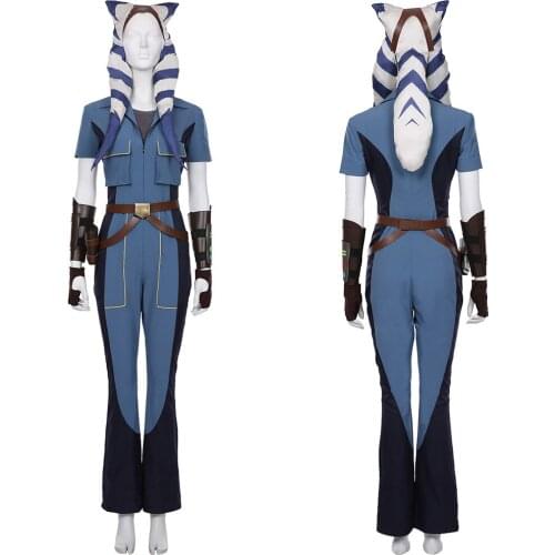 Star Cosplay Wa The Clone Wa Season 7 Ahsoka Tano Cosplay Costume Overalls Uniform Halloween Carnival Costumes