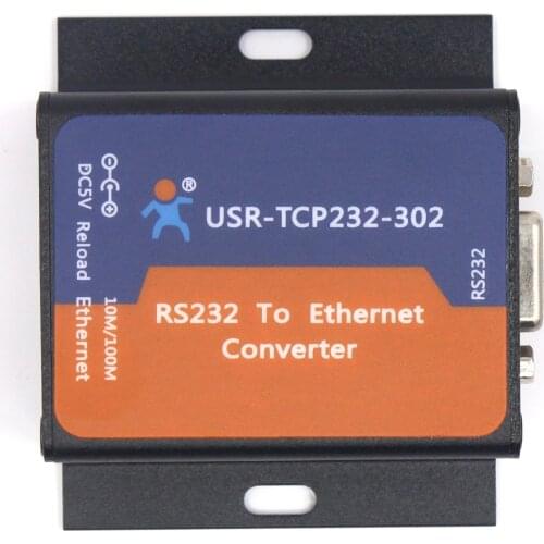 USR-TCP232-302 Tiny Size Serial RS232 to Ethernet TCP IP Server Module Ethernet Converter Support DHCP/DNS, 200 Upgraded