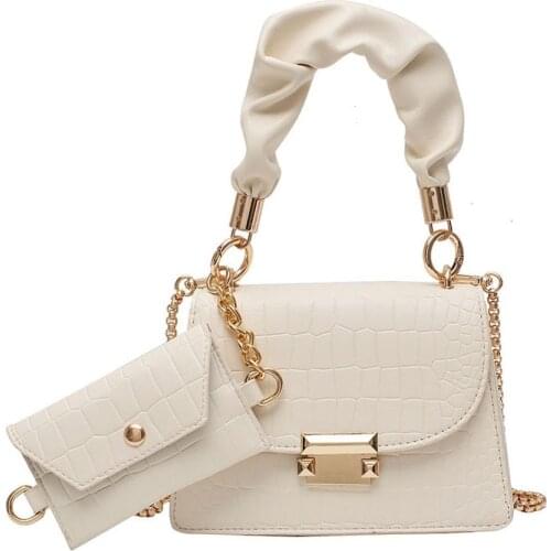Fashion MINI Crossbody Bags For Women PU Leather Chain Design Shoulder Bags Elegant Small Handbags Purses Totes