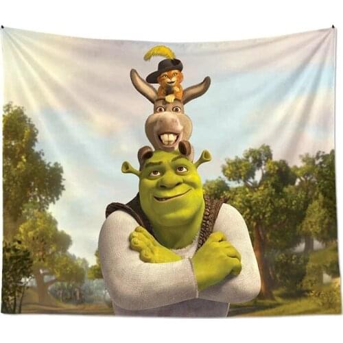 Shrek Fashion Room Decor Pattern Tapestry Multicolor Mandala Print Tapestry Indian Boho Wall Bedroom Carpet Bed Sheets