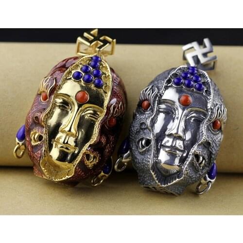 Character silver items S925 pure silver ornaments retro seiko men lapis pendant with a new whim