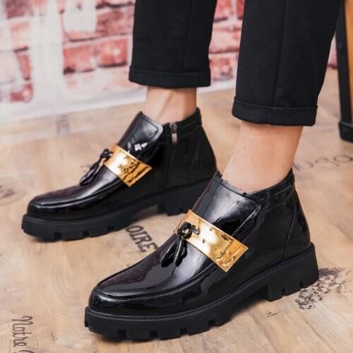 Mens Leather Boots Luxury Brand Comfortable Boots Fashionable Winter Warm High Quality Waterproof Shoes Outdoor Tassel Boots