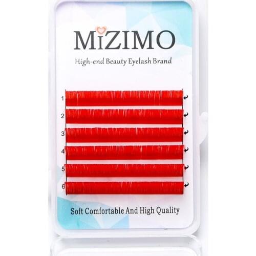 MIZIMO new color grafted eyelashes 8-15mm personalized eyelashes red artificial mink hair character eyelash extension