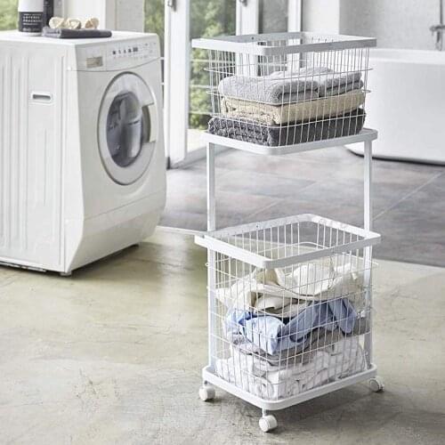 Nordic Household Laundry Basket Dirty Clothes Hamper Change Clothes Storage Basket Ins Layered Dirty Clothes Basket