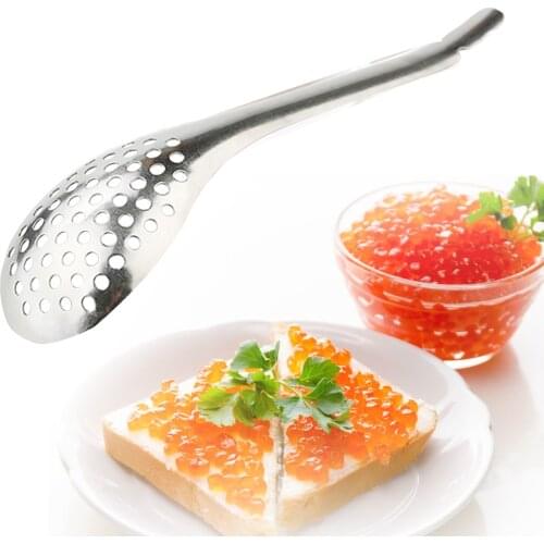 56 Holes Strainer Food Handheld Caviar Spoon Sauce Home Cookware Stainless Steel Manual Tools Restaurant Durable Kitchen