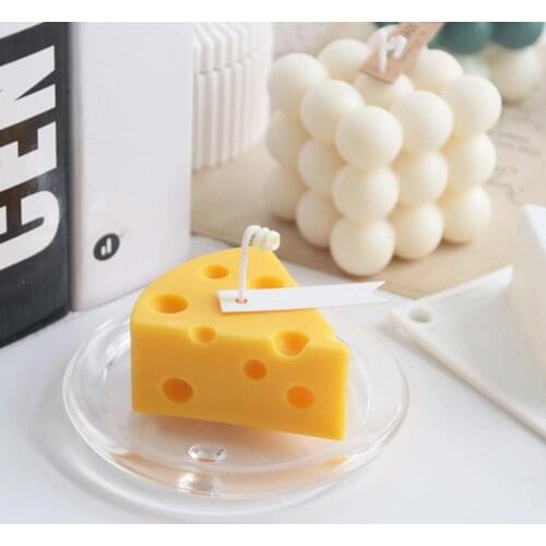 S/L Multifunctional Cheese Candle DIY Mold Creative Handmade Aromatherapy Dessert Soap Candle Silicone Mold Home Decoration