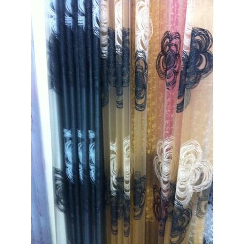 CS 136 Pierced Tulle Door Window Curtain fabric Drape Panel Sheer Scarf Valances Lanlee light decorative Curtain fabrics