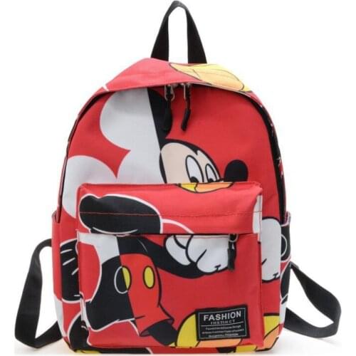New Fashion Disney childrens bag Mickey Mouse Childrens Bacpack Mickey Minnie Mouse Pattern Backpack Kids Gifts