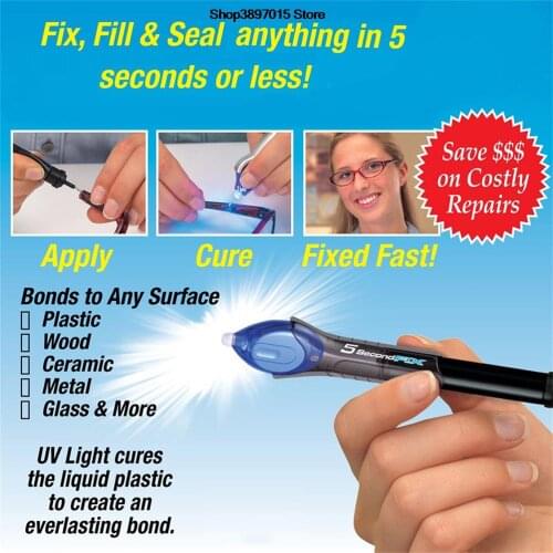 Universal Glue Stick 5 Second Fix Drying Repair Tools Glue Super Powered Liquid Plastic Welding Compound With UV Light Laser