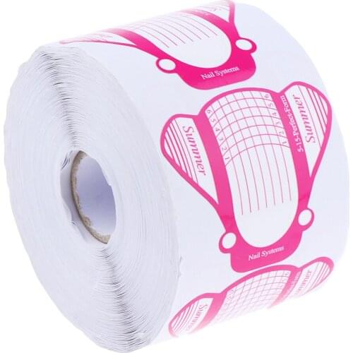 Pack of 500 Nail Forms, Nail Art Guide Stickers for Acrylic UV Gel Nail Tips