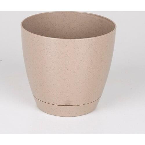 Veramaya Plastic Begonia Flower Pot No:1 Beige 0,9 Liter 12x11 Cm