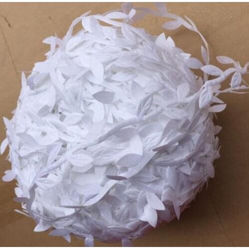 200 yard White Black Red VINTAGE Satin Leaf Leaves Vine Garlands Ribbon Sew On Lace Trim Bridal Spring