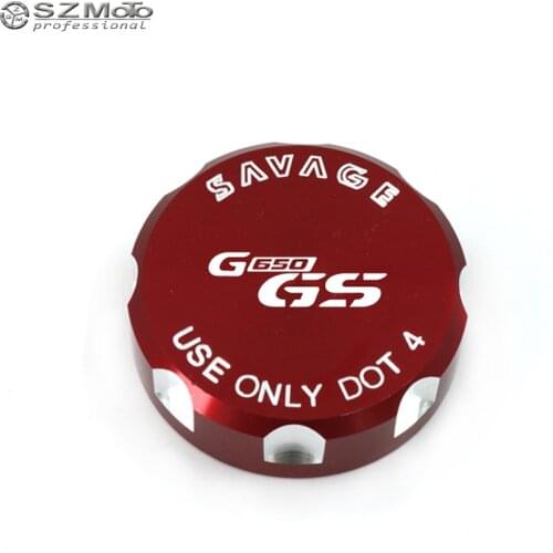 Rear Brake Fluid Reservoir Cover Cap For BMW G650GS STRTAO G650 XMOTO 2012 - 2014 2013 Motorcycle Accessories With Logo Red