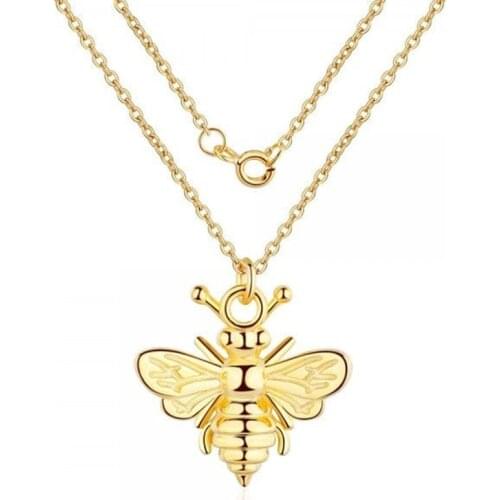 CANNER INS Wind Type B Insect Bee 925 Sterling Silver Necklace For Women 2020 Gold 18k Jewelry Chain Choker Necklace