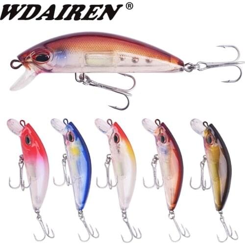 1Pcs Luminous Minnow Fishing Lures 7cm 11.5g Slowly Sinking Wobblers Isca Artificial Hard Bait Crankbait For Bass Pike Pesca