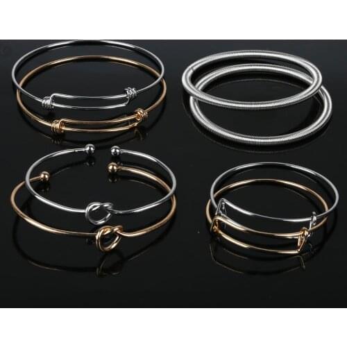 2-10pcs Iron bracelet for men women simple style for couple gift fashion jewelry findings