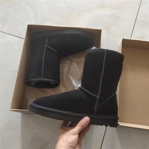 2021 High Quality Genuine Cowhide Leather Australia Classic 100% Wool snow boots Women Boots Warm winter shoes for women US 3-13