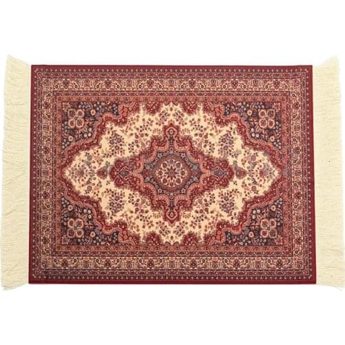 28x18cm Persian Rug Mat Mousepad Retro Style Carpet Pattern Mouse Pad Red