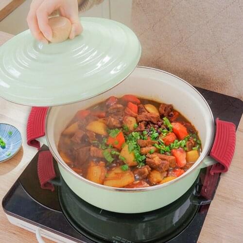 3/4PCS Silicone Heat Resistant Gloves Clips Removable Rubber Heat-resistant Pot Holder Sleeve Kitchen Anti-slip Pot Bowel Holder