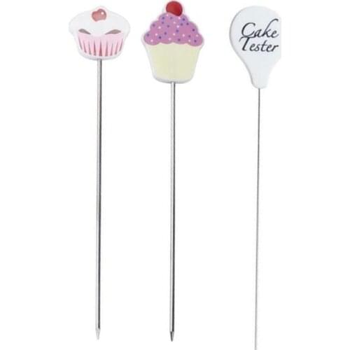 3pcs Stainless Steel Cake Tester Useful Biscuits Baking Test Needle DIY Baking Tool For Cake Bread Muffin Testing