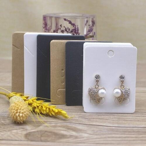 50Pcs 5*6.5cm earring package card 5x7cm jewelry necklace pendant package card kraft blank jewerly necklace earring card