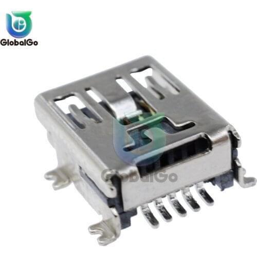 50pcs/Lot Type B Micro USB 5pin Female Usb Socket Flat Mouth Four Legs Socket Mini Usb Connector