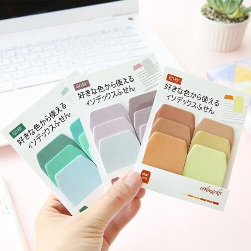 60 Sheet/Set Wheel of 6Colors Series Kawaii Cute Sticky Notes Memo Pad Diary Office School Stationery