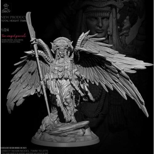 75mm 1/24 Resin model kits figure beauty colorless and self-assembled TD-2775