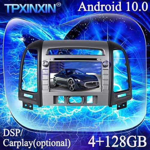Android 10.0 IPS 4G+128G For Hyundai Santa Fe 2012 PX6 Carplay Multimedia Player Tape Recorder GPS Navi Auto Radio Head Unit DSP