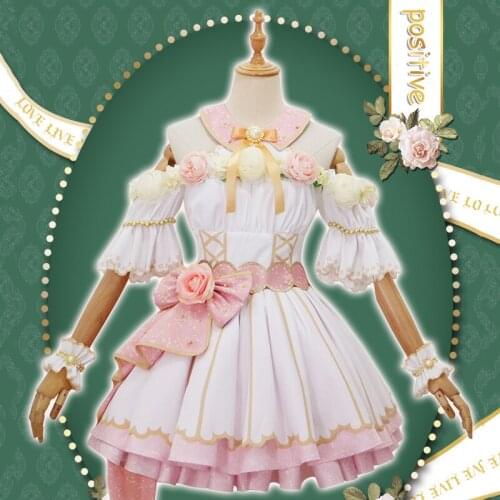 The Anime lovelive! Flower Festival Cos Honoka Kosaka Awakening Pretty Silk Flower Dress Womens Costume A