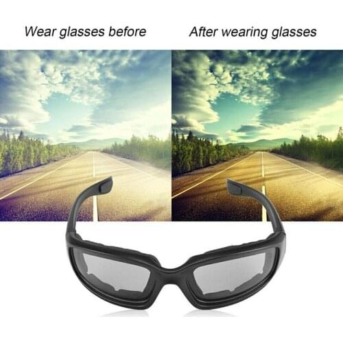 3 colorrs Anti-Glare Motorcycle Glasses Polarized Night Driving Lens Glasses Sunglasses