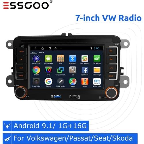 Essgoo 7 inch Car Radio 2 din Android GPS Autoradio Stereo Bluetooth Multimedia Video Player For VW/Volkswagen/Passat/SEAT/Skoda