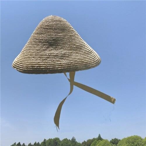 Bandage Sun Protection Outdoor Summer Straw Hat Wide Brim Big Brim Shading Unisex Fashion Sun Visor Cap Beach Hat