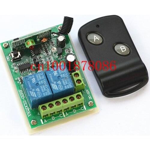 DC24V 12V 2CH Channel RF Transmitter Receiver Remote Control Switch Wireless Transmitter Receiver