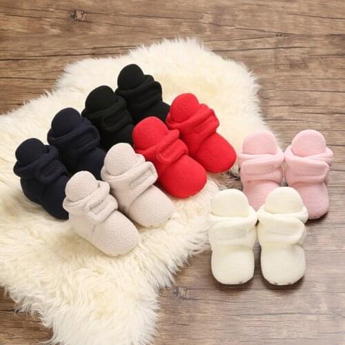 Baby Girls Boot Shoes Toddler Fleece Snow Boot Shoes Infant Knitted Bow-knot Crib Shoes Baby Autumn Winter Warm Shoes