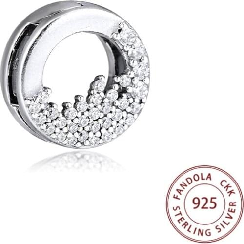925 Sterling Silver Reflexions Sparkling Icicles Clip Charms Beads Fits Pandora Bracelet Argent Charm Silver 925 Jewelry kralen