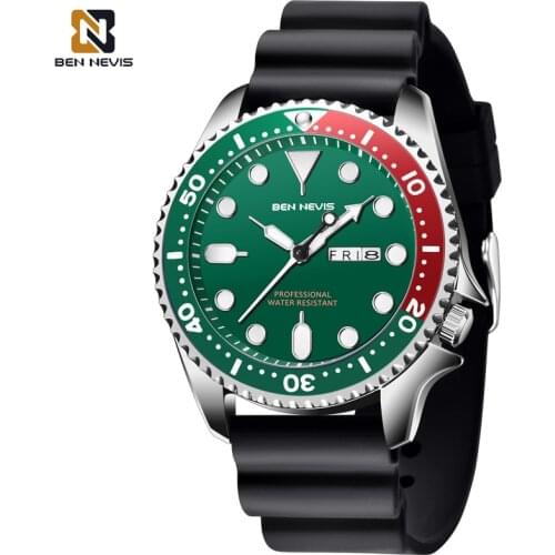 New Arrival Military Men Watch Top Brand Luxury Soft Belt Waterproof Fashion Style Auto Date Quartz Watch Men Relogio Masculino