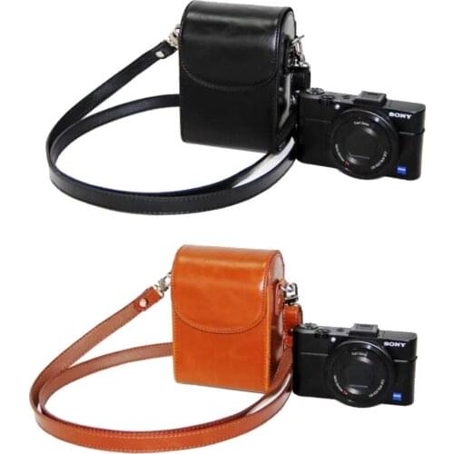 PU Leather Camera Bag Case Cover For Panasonic DMC SZ3 SZ9 XS3 LF1 LX7 FT5 F5 For Leica V-LUX20 / LUX30 / LUX40 / Leica-C