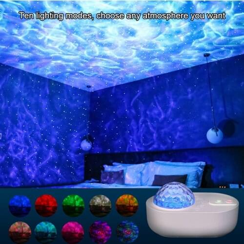 Colorful Star Projection Light Remote Control Bluetooth Music USB Star Projector Night Light Adjustable Bedroom Speaker