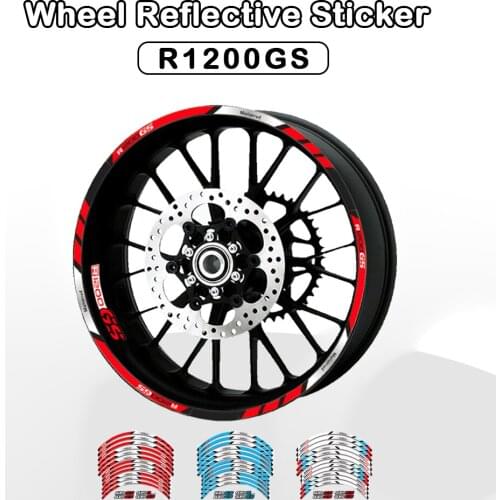 FOR BMW R1200GS R1200 GS ADV Motorcycle Decorative High Quality Stripe Sticker Front and Rear Wheel Reflective Decal Accessories