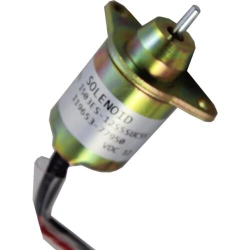 1503ES-12S5SUC5S Engine Stop Solenoid Valve 12V Fuel Shut Off Solenoid Replacement for Yanmar 119653-77950