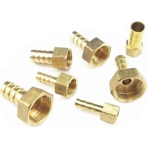Pipe Fittings Brass Barb Hose Tail Fitting Fuel Air Gas Water Hose Oil 4mm-16mm to 1/8'' 1/4'' 3/8" Female Thread Copper