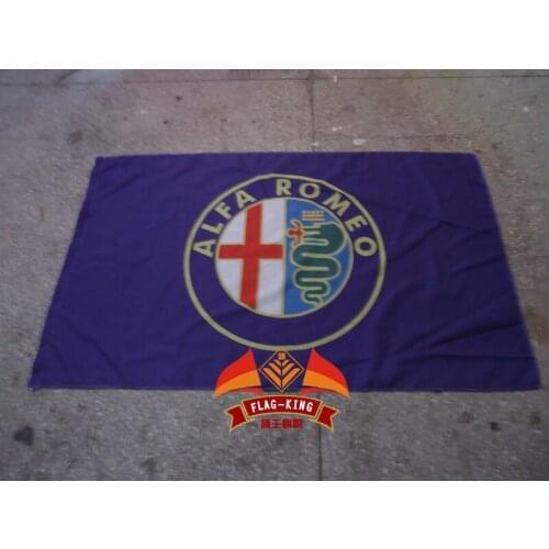 For alfi remeo flag, Anonima Lombarda Fabbrica Automobili banner,100% polyester 90*150 CM flag,flag king,free shipping