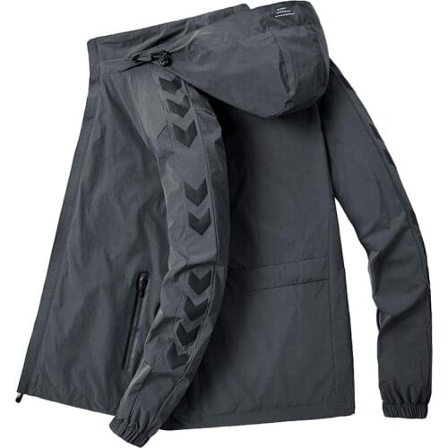 Hooded Fleece Jackets Men Sportswear Windproof men Bomber Jacket outwear Four-way stretch military jacket male clothing