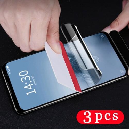 3Pcs 100D soft full cover protective film for meizu 16 16th plus 16x 16xs 16s pro hydrogel film Not Glass phone screen protector