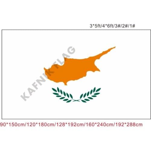 KAFNIK,free shipping 90x150cm/128*192cm/160*240cm/192*288cm big flags Cyprus flag Banners for Indoor Outdoor Decorative