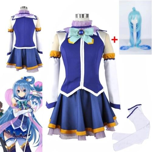KonoSuba Gods Blessing on This Wonderful World Aqua Tops Dress Uniform Outfit Anime Customize Cosplay Costumes